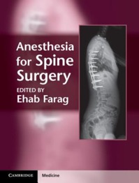 copertina di Anesthesia for Spine Surgery