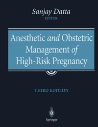 copertina di Anesthetic and Obstetric Management of High - Risk Pregnancy