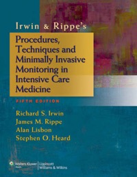 copertina di Irwin - Rippe 's Procedures - Techniques -  and Minimally Invasive Monitoring in ...