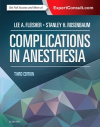 copertina di Complications in Anesthesia