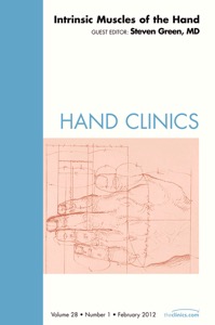 copertina di Instrinsic Muscles of the Hand, An Issue of Hand Clinics, Volume 28-1