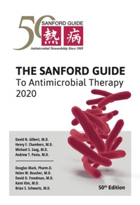 copertina di The Sanford Guide to Antimicrobial Therapy 2020 ( Pocket Edition )