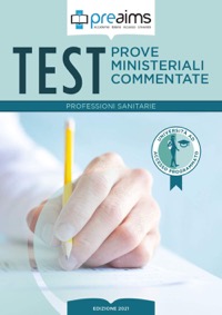 copertina di Preaims - Prove ministeriali commentate . Test professioni sanitarie