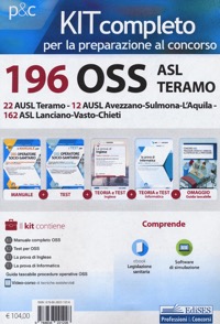 copertina di Kit completo 196 OSS Operatori Socio - Sanitari ASL Teramo - Manuale + Test + Inglese ...