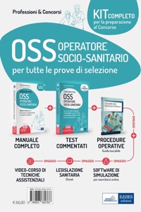 copertina di Kit dei concorsi per OSS Operatore Socio - sanitario . Volumi completi per la preparazione ...