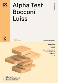 copertina di Alpha Test Bocconi Luiss - 1800 quiz - Con MyDesk 