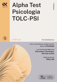 copertina di Alpha Test Psicologia TOLC - PSI 2024 / 2025 - 4100 quiz - Con MyDesk