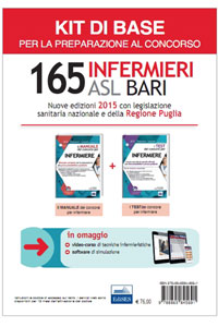 copertina di Kit base concorso 165 Infermieri ASL Bari - Kit per la tutte le prove del concorso