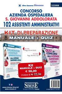 copertina di Kit di preparazione al concorso Azienda Ospedaliera S. Giovanni Addolorata. 102 assistenti ...