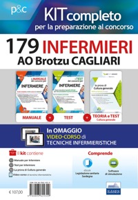 copertina di Kit concorso 179 Infermieri AO Brotzu Cagliari - Manuale + Test + Cultura generale ...