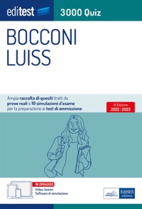copertina di Editest - Bocconi Luiss - 3000 quiz - Ampia raccolta di quesiti tratti da prove reali ...