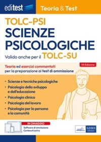 copertina di EdiTest Scienze psicologiche TOLC PSI - Teoria e Test  - Nozioni teoriche ed esercizi ...