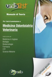 copertina di UnidTest Manuale di teoria per i test di ammissione a medicina, odontoiatria e veterinaria ...