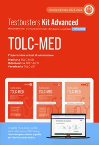 copertina di Testbusters TOLC MED Kit Advanced Medicina 2024 / 2025 - Teoria + Eserciziario commentato ...