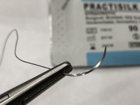 copertina di Sutura chirurgica sterile PRACTISILK® - confezione da 12 -  USP 4 / 0  19 mm 3 / ...
