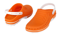 copertina di Zoccolo ospedaliero modello Clog - unisex tg 37/38 Arancio e Bianco