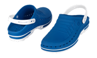 copertina di Zoccolo ospedaliero modello Clog - unisex tg 36/37 Blu Medio e Bianco