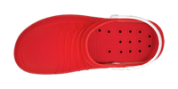 copertina di Zoccolo ospedaliero modello Clog - unisex tg 36/37 Rosso e Bianco