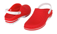 copertina di Zoccolo ospedaliero modello Clog - unisex tg 36/37 Rosso e Bianco