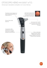 copertina di Set Mini 3000 LED con: Oftalmoscopio mini 3000 LED, Otoscopio mini 3000 LED a F.O., ...