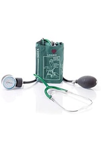 copertina di Sfigmomanometro ad aneroide coordinato con fonendoscopi Verde Foresta