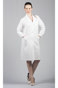 copertina di CAMICE MEDICO DONNA BIANCO CLIP ( bottoni a pressione )  tg 56 Bianco