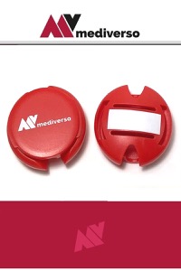 copertina di ID Tag per Stetofonendoscopio - Targhetta Identificativa con Nome Scrivibile .  Ideale ... Rossa