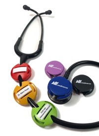 copertina di ID Tag per Stetofonendoscopio - Targhetta Identificativa con Nome Scrivibile .  Ideale ... Verde