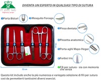 copertina di Kit suture per esercitazioni chirurgiche ( modello PRO ) - professionale, completo, ...