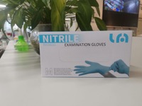 copertina di Guanti in Nitrile Senza Polvere Taglia M ( Medium ) - Confezione 100 Pezzi . Unisex ... tg M Blu