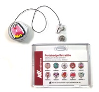 copertina di Porta Badge Retrattile adatto per l'utilizzo su divise sanitarie . Completo di Clip ... Polmoni, stomaco e fegato (Medicina Interna)