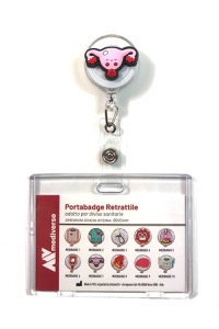 copertina di Porta Badge Retrattile adatto per l'utilizzo su divise sanitarie . Completo di Clip ... Utero e Ovaie (Ginecologia e Ostetricia)