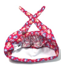 copertina di Bandana Medica Fantasia - Cuffia Unisex in Cotone con bottoni per mascherina Rosso Fantasia Paisley Indian