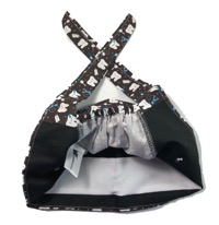 copertina di Bandana Medica Fantasia - Cuffia Unisex in Cotone con bottoni per mascherina Marrone scuro Fantasia Dental