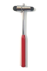 copertina di Martelletto Neurologico di Buck con manico in acciaio, ago e spazzola Manico Rosso