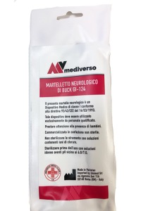 copertina di Martelletto Neurologico di Buck con manico in acciaio, ago e spazzola Manico Rosso