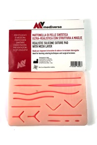 copertina di Mattonella di pelle sintetica -  Modello Anatomico per esercitarsi con le suture ...