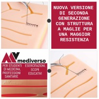 copertina di Mattonella di pelle sintetica -  Modello Anatomico per esercitarsi con le suture ...