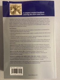copertina di Handbook of Skull Base Surgery ( Ottime condizioni - D' Occasione )