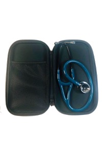 copertina di Custodia Rigida per stetofonendoscopio - Ideale per Littmann Nera