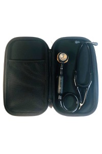 copertina di Custodia Rigida per stetofonendoscopio - Ideale per Littmann Nera