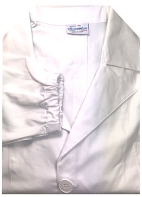 copertina di Camice medico uomo bianco con elastico ai polsi  tg 50 Bianco