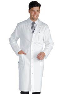 copertina di CAMICE MEDICO UOMO BIANCO CLIP ( bottoni a pressione )  tg 46 Bianco