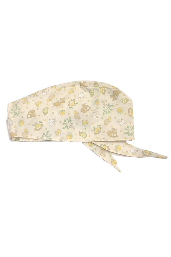 Dentalseven Cuffia/Cappellino Bandana Per Infermiera - Colore Lilla Glicine, 100% Cotone, Made In Italy - 3